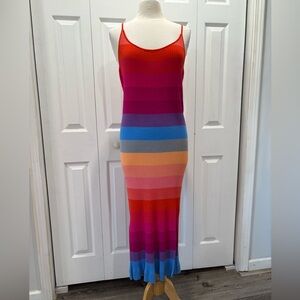 Banana Republic Purple Pink Sheath Maxi Dress